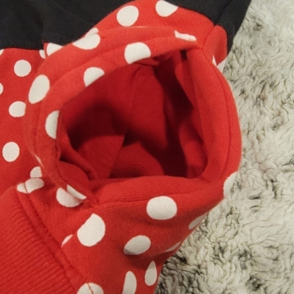 Disney Sz XL I Am Minnie Mouse Kids ZIP Up Hoodie W/Mouse Ears & Bow Sweatshirt - Picture 11 of 11